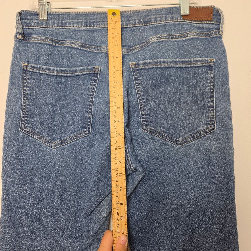 Express Skinny Mid Rise‎ Jeans Womens 12R Medium Wash Blue Denim Pants - Picture 6 of 7